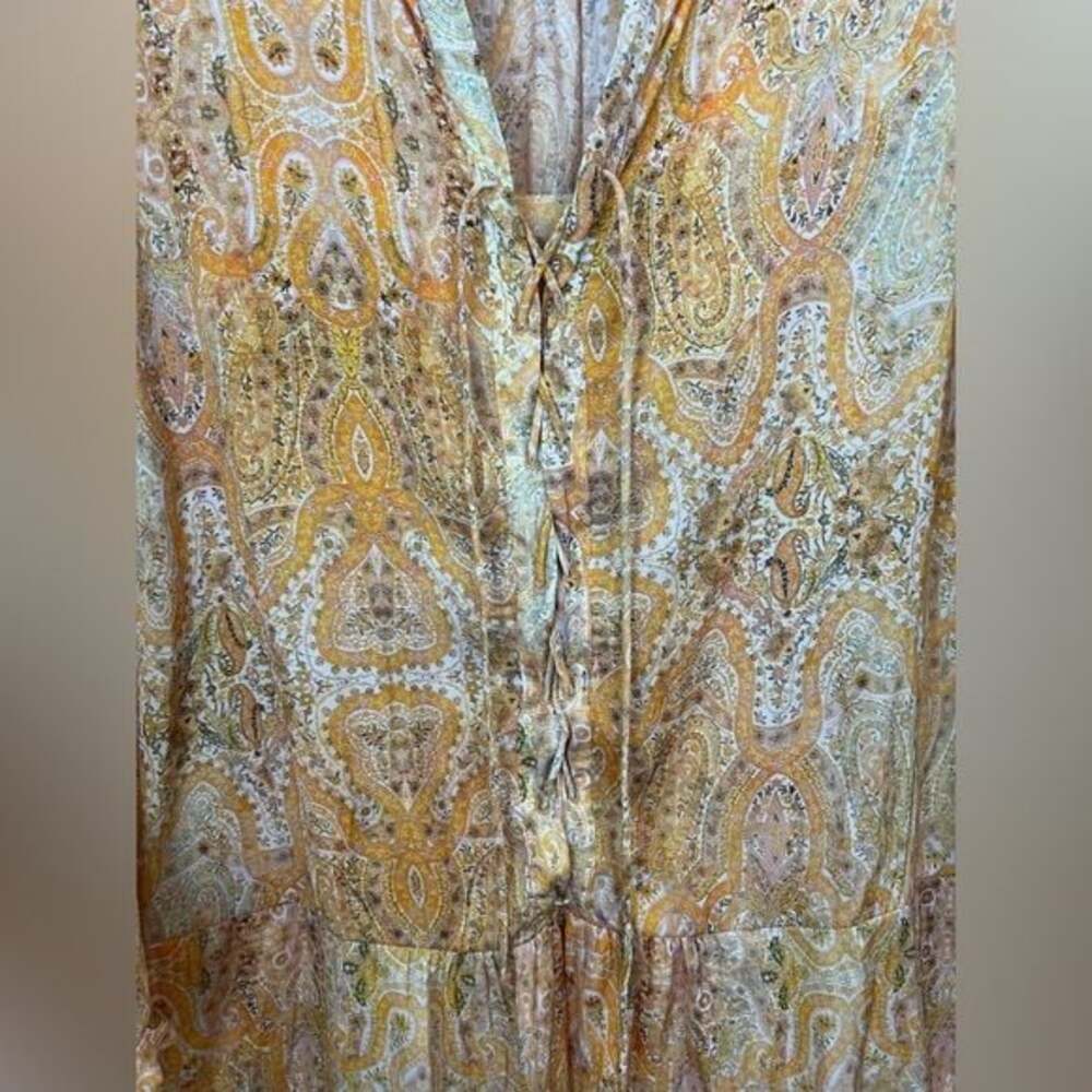Zara Yellow Lace up Tunic Size M - Picture 3 of 7